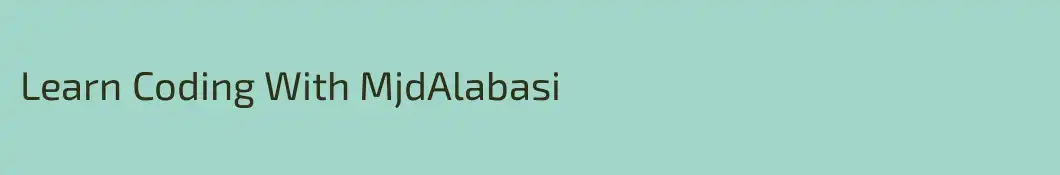Learn Coding With MjdAlabasi